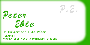 peter eble business card